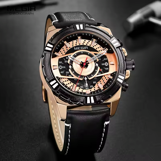 Reloj Megir Ref. 854 Negro/Dorado