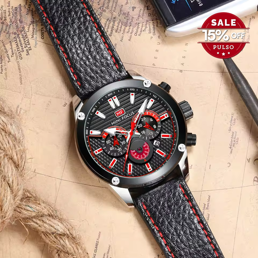 Reloj Mini Focus Ref. 855 Negro/Rojo