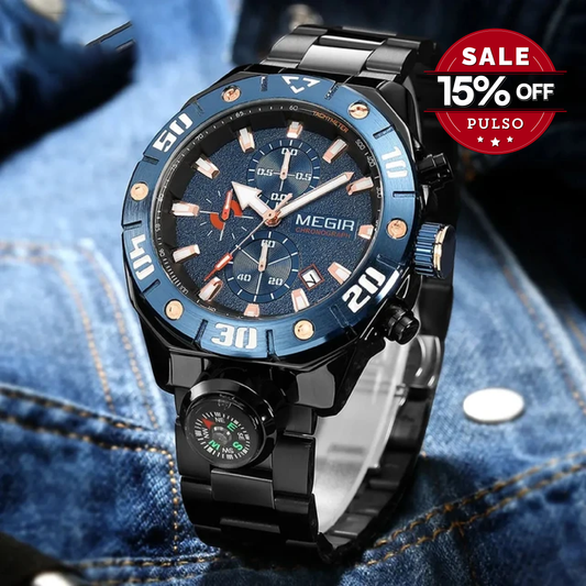 Reloj Megir Ref. 848 Negro/Azul