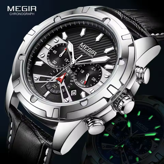 Reloj Megir Ref. 856 Negro/Plata