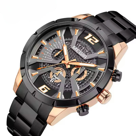 Reloj Megir Ref. 847 Negro/Dorado