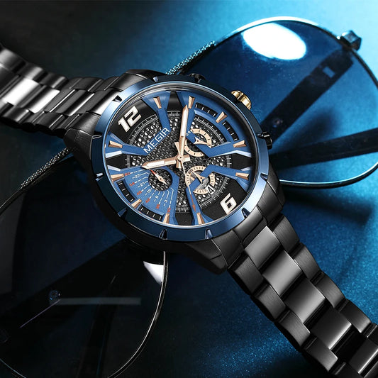 Reloj Megir Ref. 847 Negro/Azul